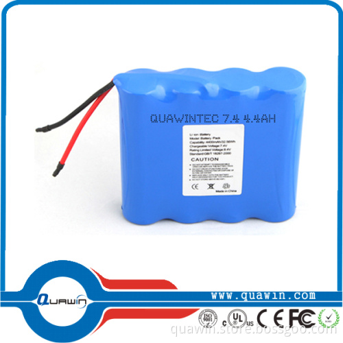 7.4V 4400mAh 18650 Li-ion Battery Packs